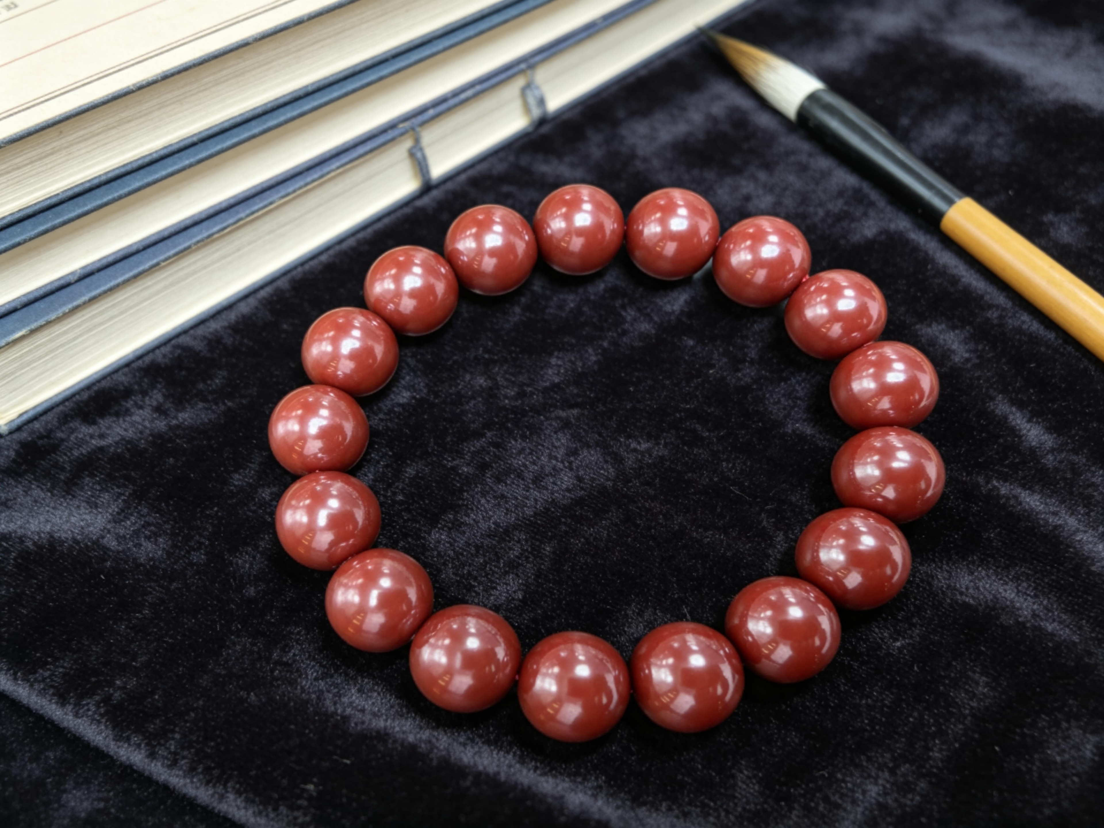 朱砂手串12MM适合本命年男士佩戴