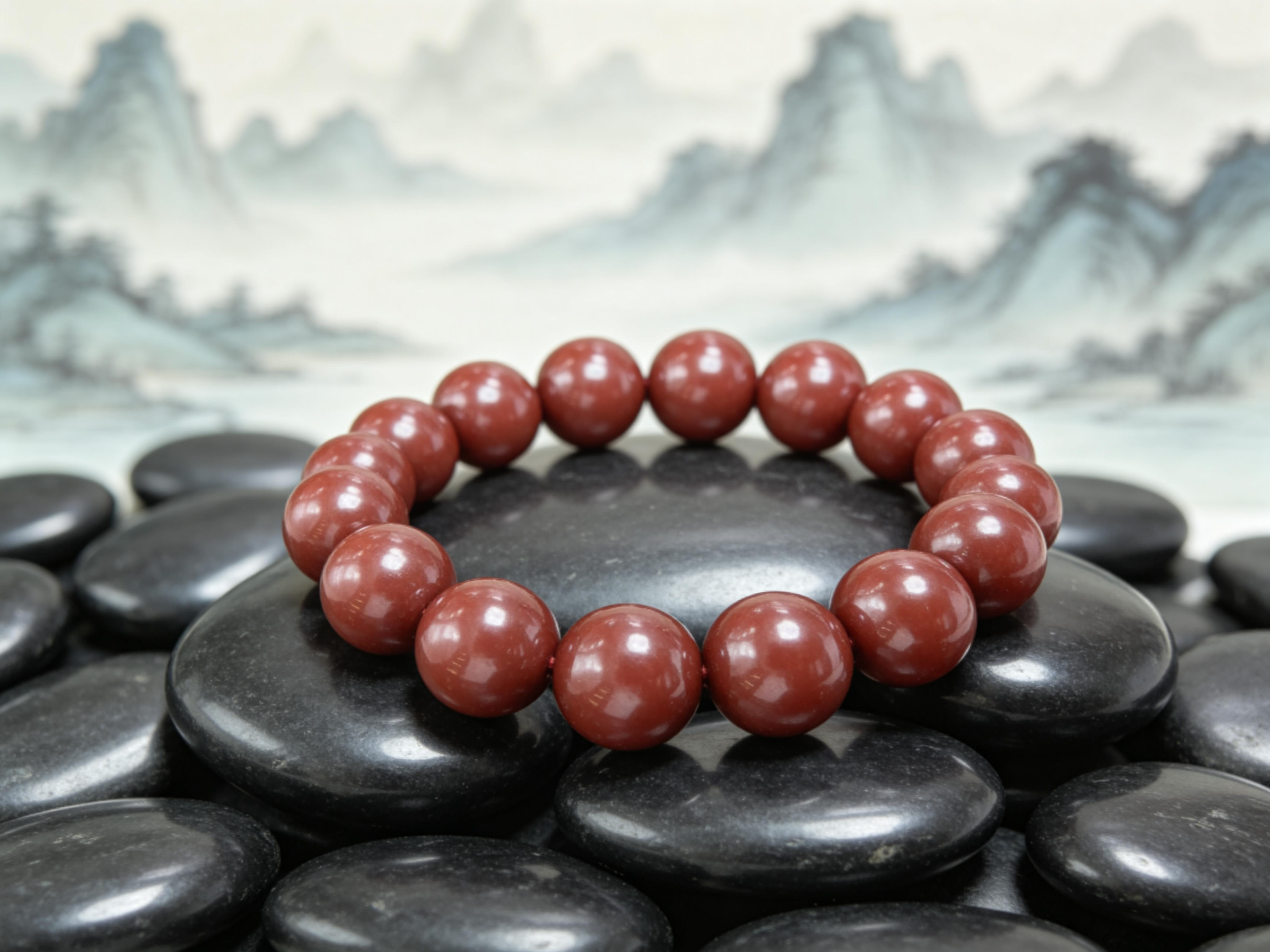 朱砂手串12MM适合本命年男士佩戴